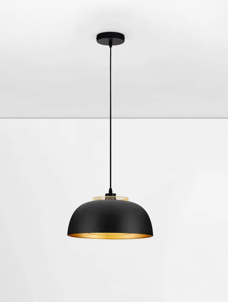 Sqube Pendelleuchte Schwarz, Gold