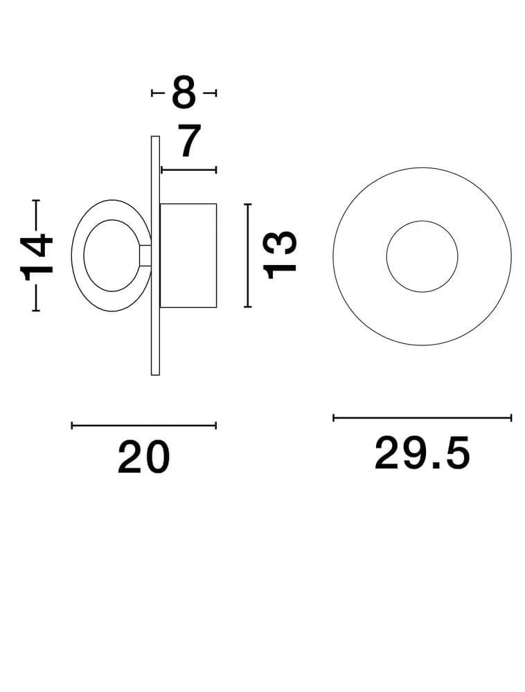 Vrahos Wandleuchte G9 Ø 29,5cm Beton Beige