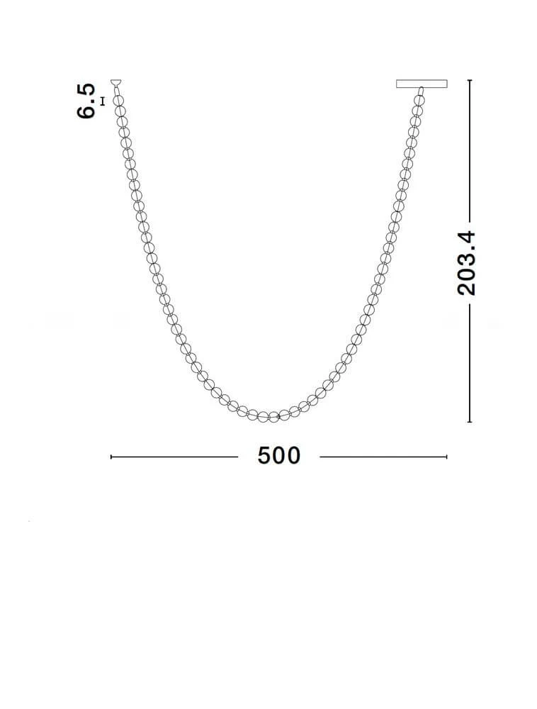 Perla LED Deckenleuchte 70-flammig 3000K Gold
