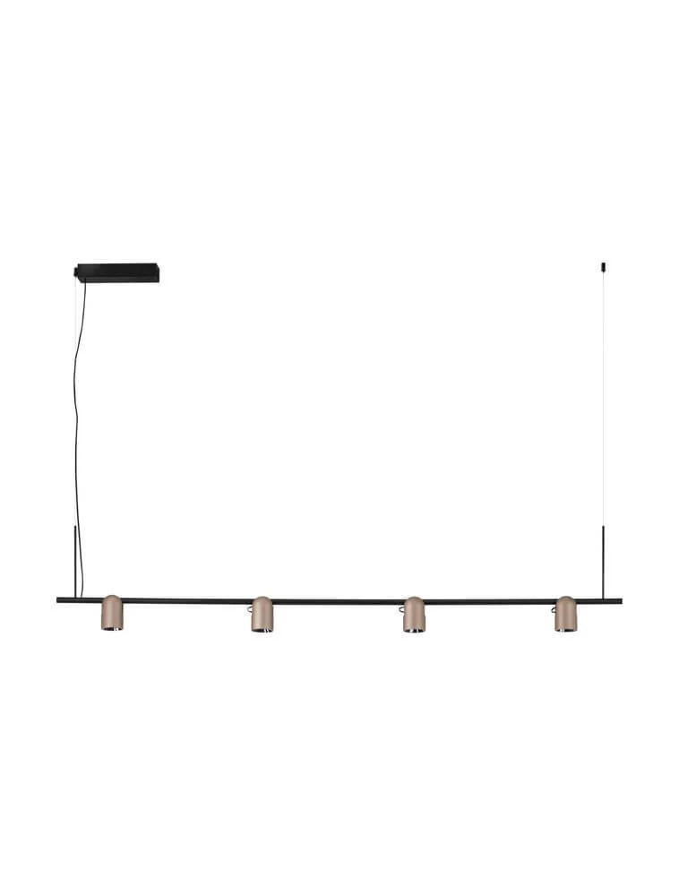 Sirmos LED Pendelleuchte 4-flammig 3000K Schwarz, Braun
