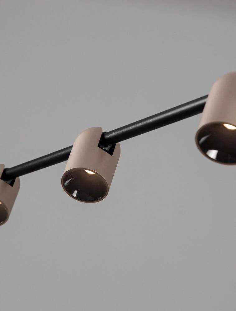 Sirmos LED Pendelleuchte 4-flammig 3000K Schwarz, Braun