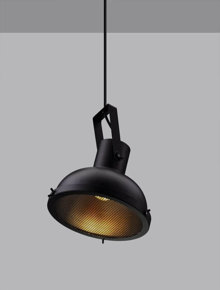 Ruvi Pendelleuchte E27 Ø 22cm Schwarz