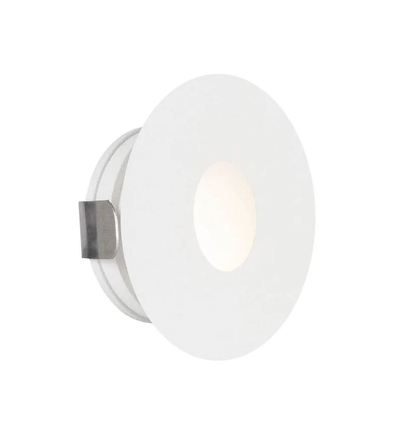 Passagio LED Außenwandeinbauleuchte Ø 3,9cm Lichtauslass Rund 3000K Weiß IP54