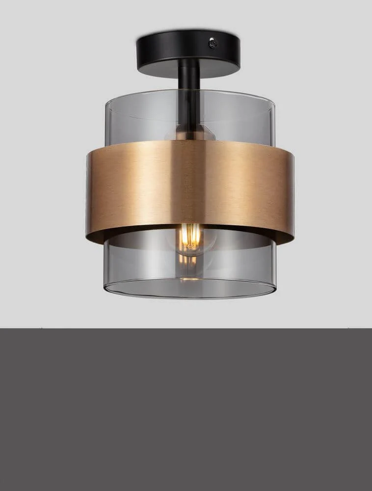 Sianna Deckenleuchte Ø 18cm Gold, Rauch, Schwarz