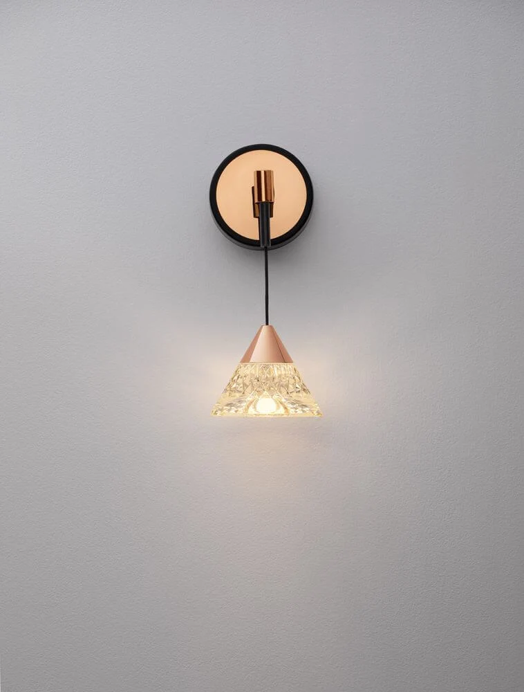 Paluz LED Wandleuchte 3000K Schwarz, Roségold