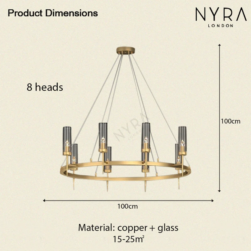 Orla Circle Bronze Pendant Light With Adjustable 50cm Cord By Euroselle