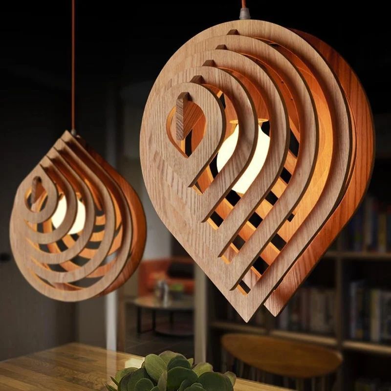 Nordic Solid Wood Ceiling Pendant Light By Euroselle