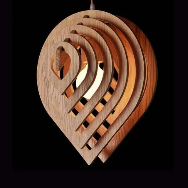 Nordic Solid Wood Ceiling Pendant Light By Euroselle