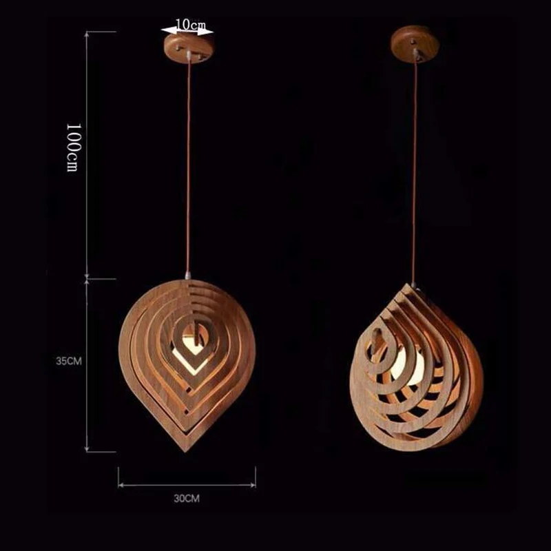 Nordic Solid Wood Ceiling Pendant Light By Euroselle