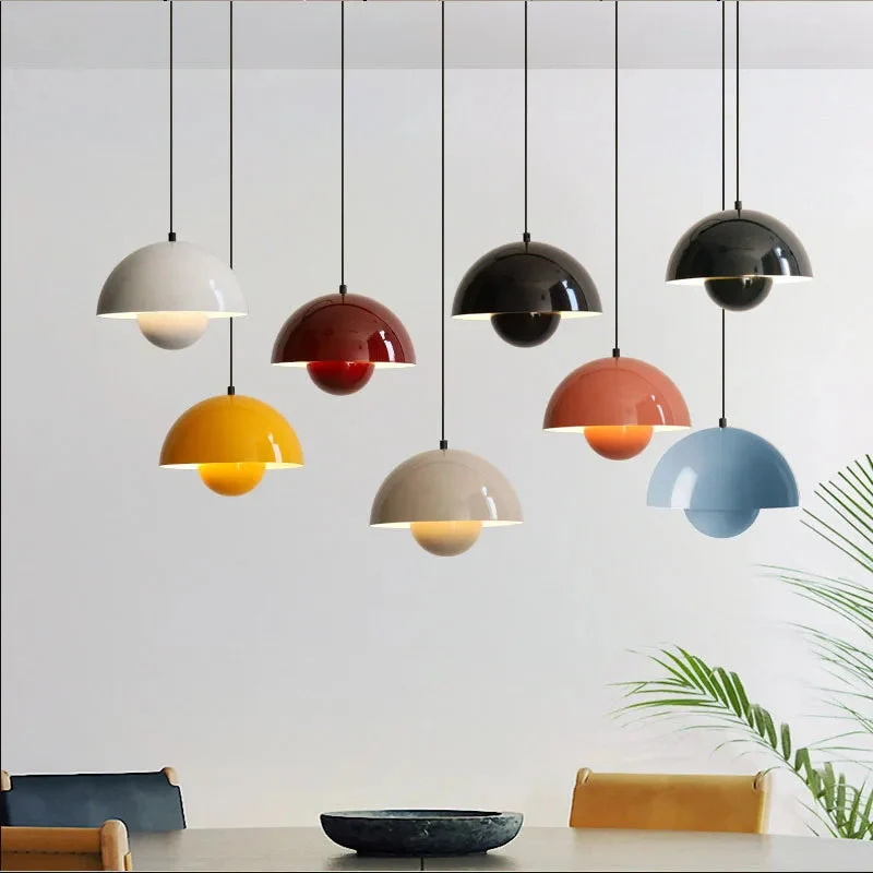 Auroraglo V2 LED Pendant Lamp With Flowerpot-Shaped Shade By Euroselle