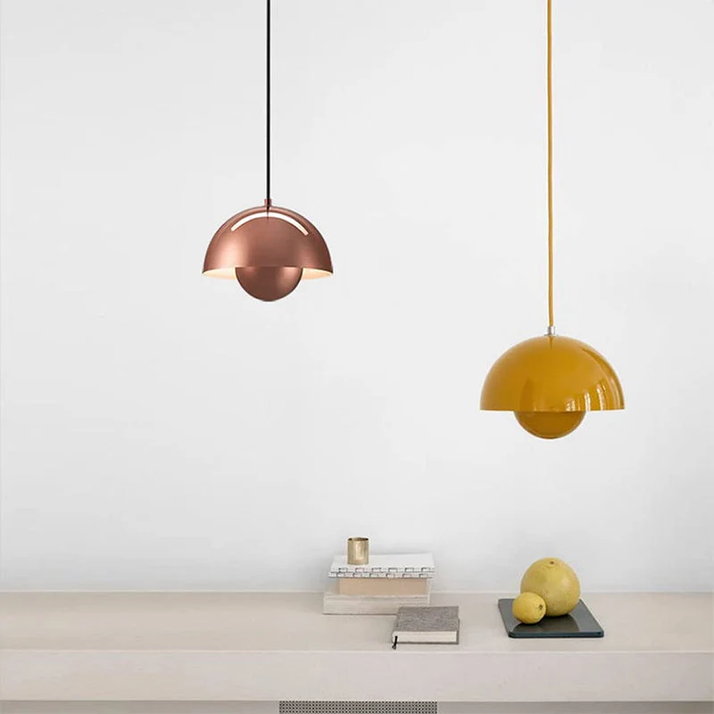 Auroraglo V2 LED Pendant Lamp With Flowerpot-Shaped Shade By Euroselle