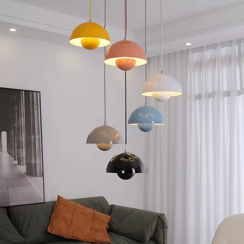Auroraglo V2 LED Pendant Lamp With Flowerpot-Shaped Shade By Euroselle