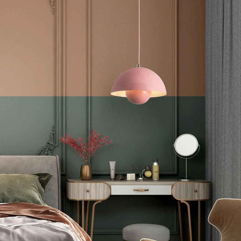 Auroraglo V2 LED Pendant Lamp With Flowerpot-Shaped Shade By Euroselle