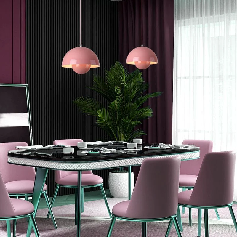 Auroraglo V2 LED Pendant Lamp With Flowerpot-Shaped Shade By Euroselle