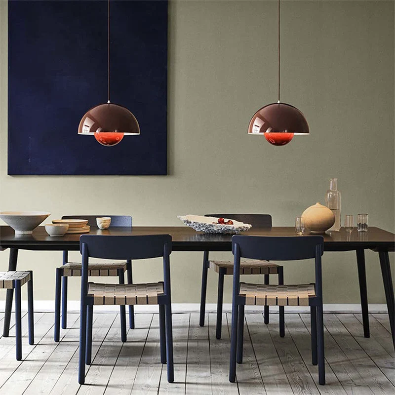 Auroraglo V2 LED Pendant Lamp With Flowerpot-Shaped Shade By Euroselle