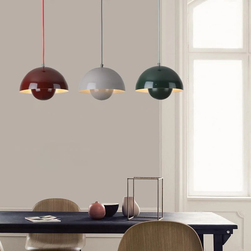 Auroraglo V2 LED Pendant Lamp With Flowerpot-Shaped Shade By Euroselle