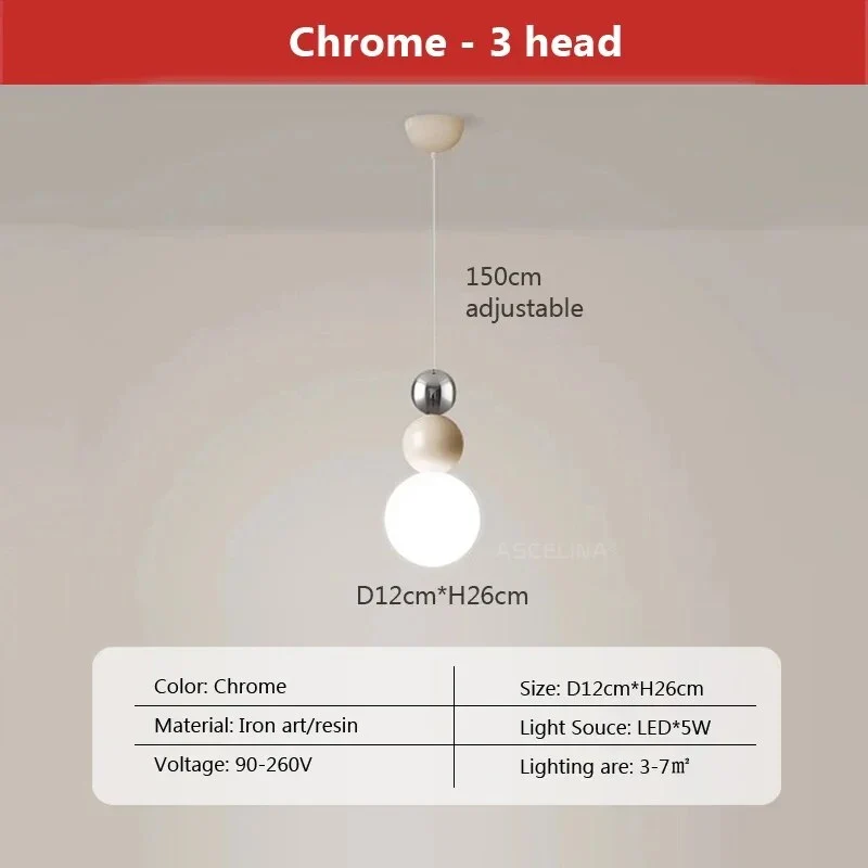 Elegant Calming OrbGlo Sphere Pendant Light By Euroselle
