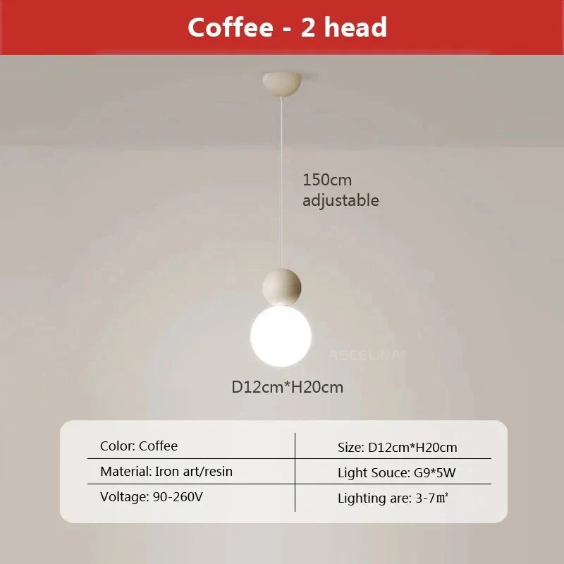 Elegant Calming OrbGlo Sphere Pendant Light By Euroselle