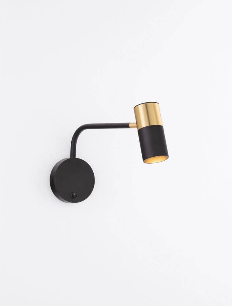 Pongo Wandleuchte Schwarz, Gold