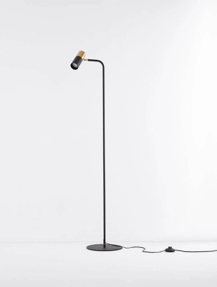Pongo Stehlampe Schwarz, Gold