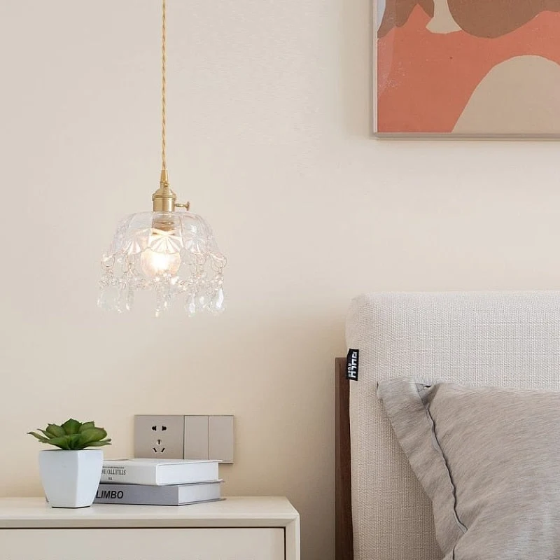 Raysis Transparent Glass Crystal Pendant Lamp Euroselle