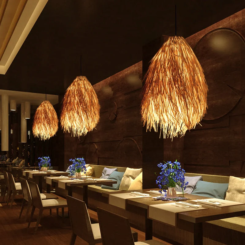 RattanBeam Asian Rattan Pendant Lamp From Euroselle
