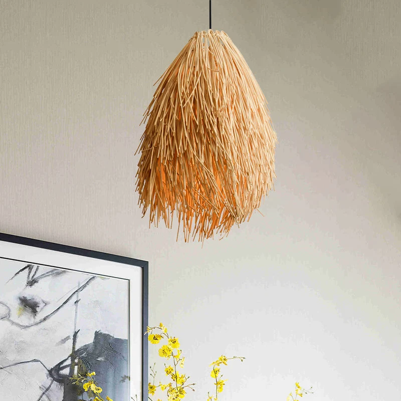 RattanBeam Asian Rattan Pendant Lamp From Euroselle