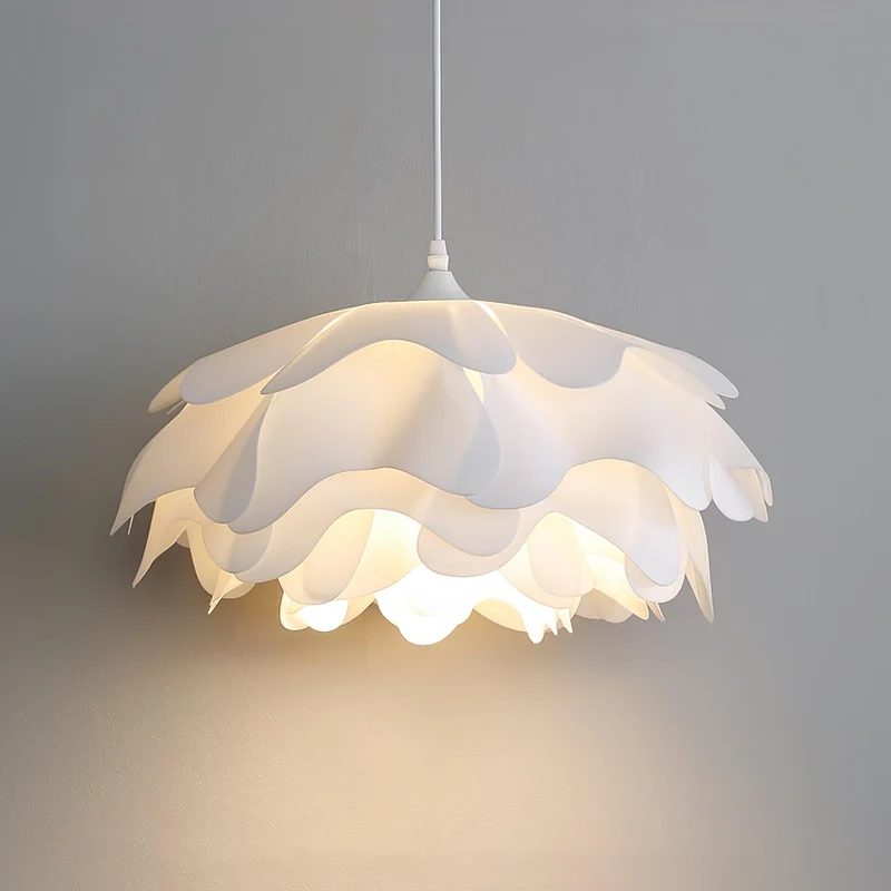 Euroselle Flower Shaped White Pendant Lamp With Soft Diffused Light