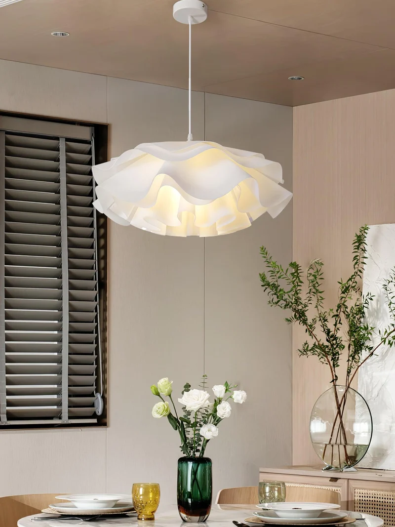 Euroselle Flower Shaped White Pendant Lamp With Soft Diffused Light