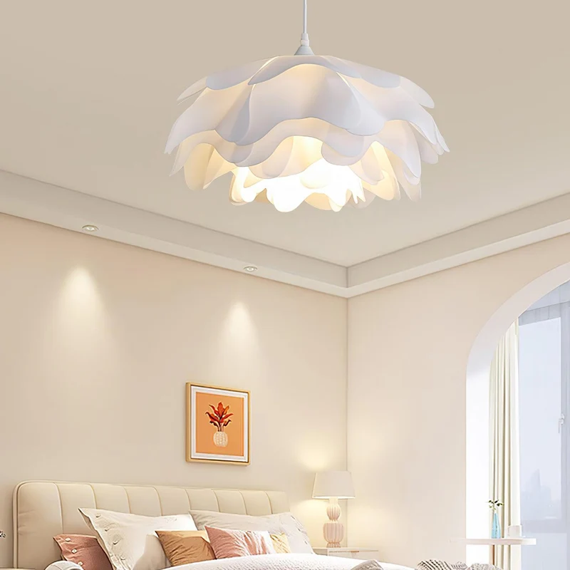 Euroselle Flower Shaped White Pendant Lamp With Soft Diffused Light