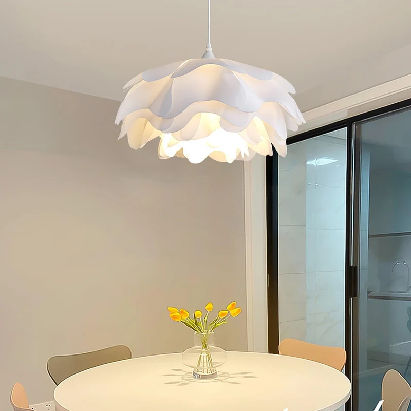 Euroselle Flower Shaped White Pendant Lamp With Soft Diffused Light