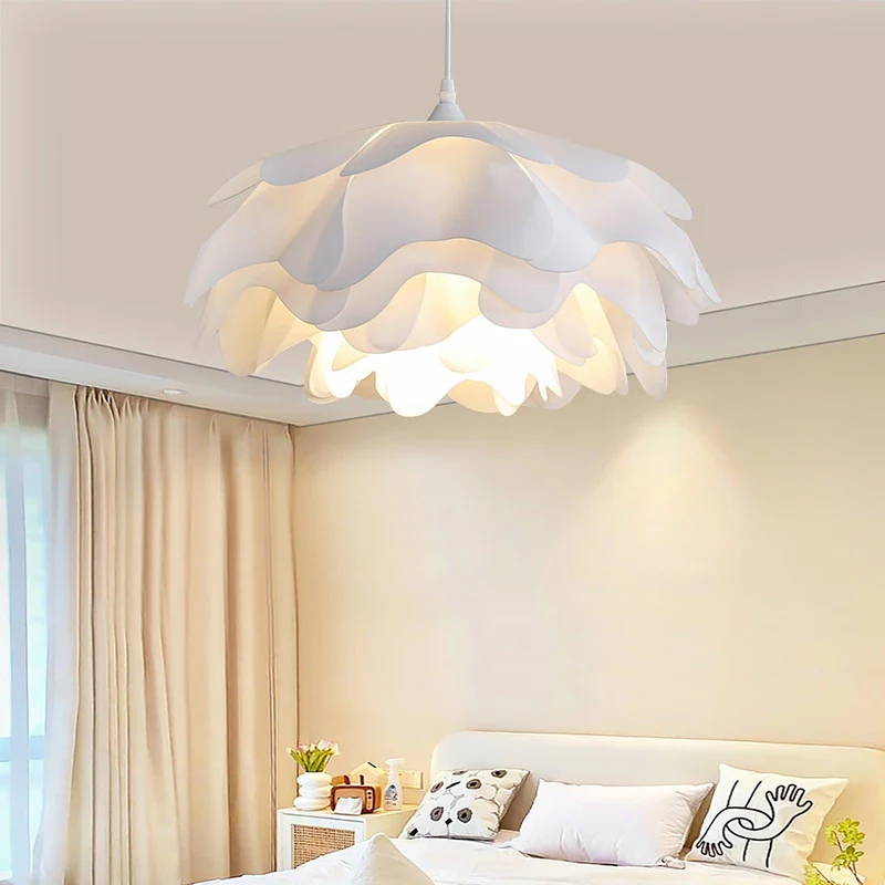Euroselle Flower Shaped White Pendant Lamp With Soft Diffused Light