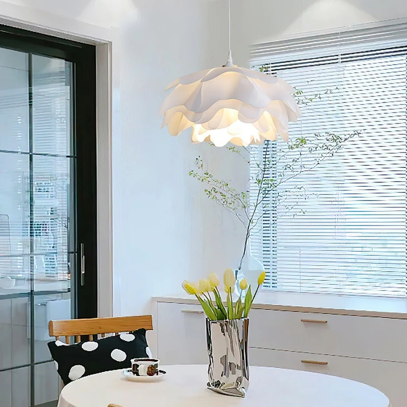 Euroselle Flower Shaped White Pendant Lamp With Soft Diffused Light