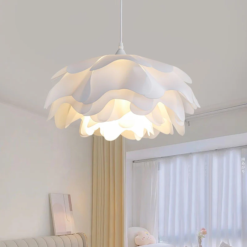 Euroselle Flower Shaped White Pendant Lamp With Soft Diffused Light