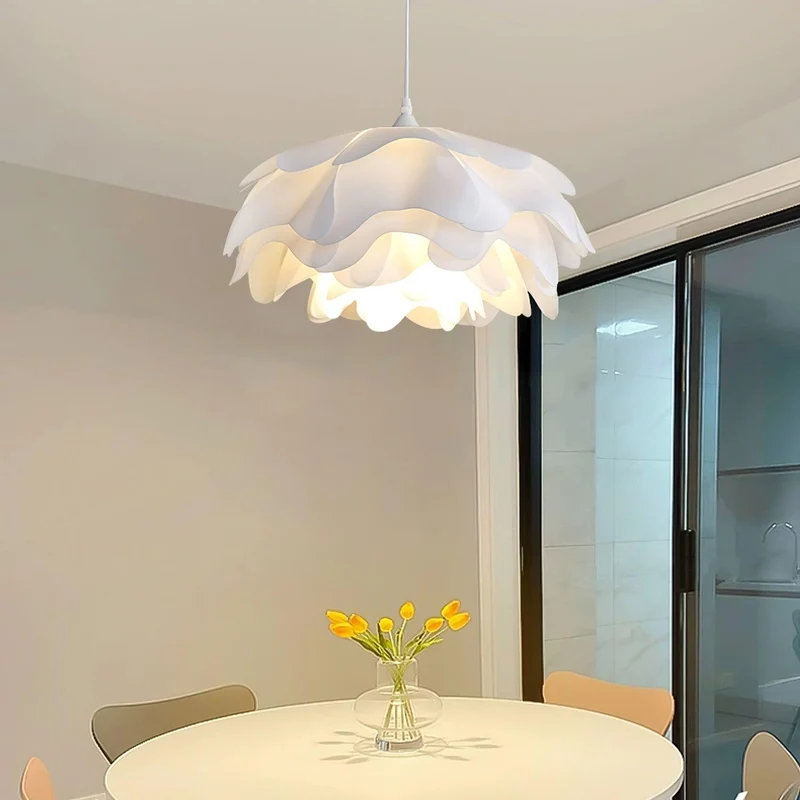 Euroselle Flower Shaped White Pendant Lamp With Soft Diffused Light