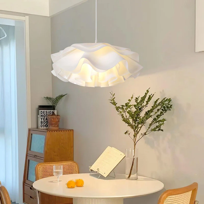 Euroselle Flower Shaped White Pendant Lamp With Soft Diffused Light