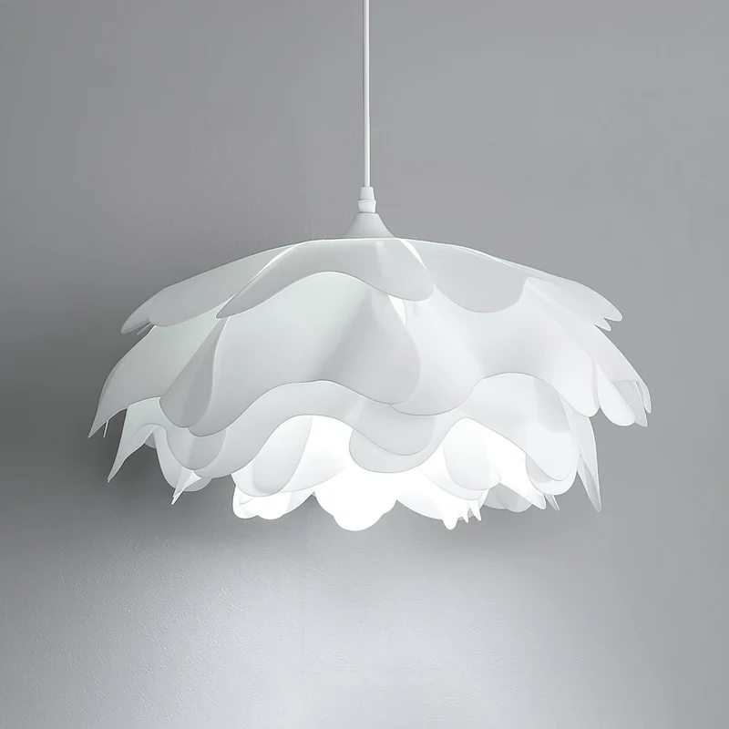 Euroselle Flower Shaped White Pendant Lamp With Soft Diffused Light