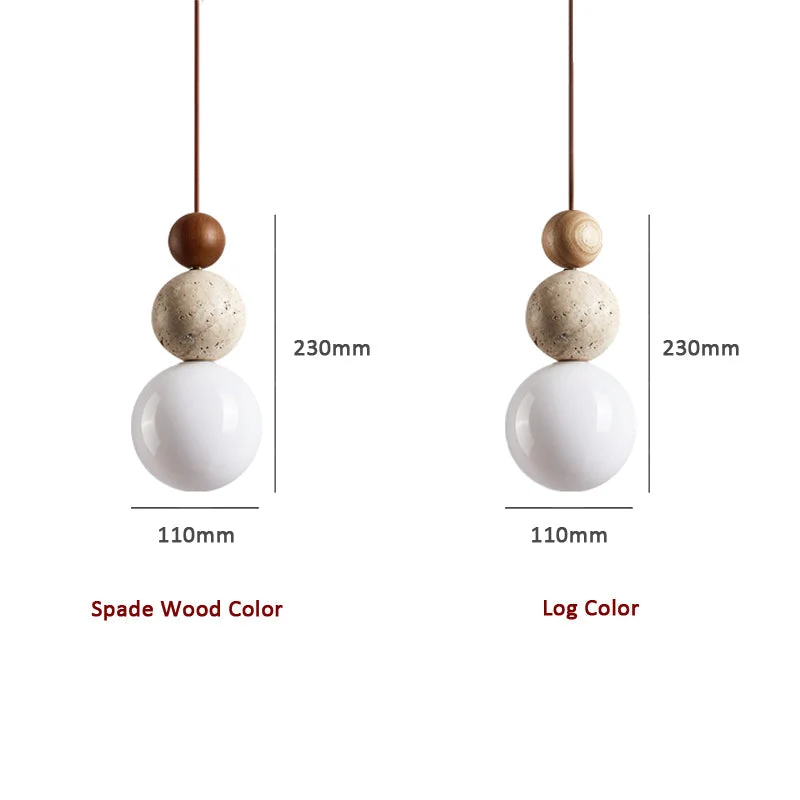 Euroselle Travertine Pendant Light Modern Simple Style