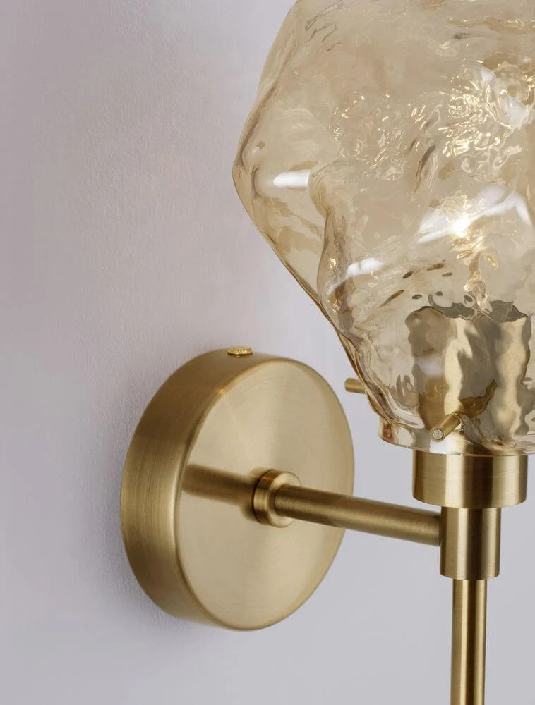 Odelle Wandleuchte Gold, Bernstein