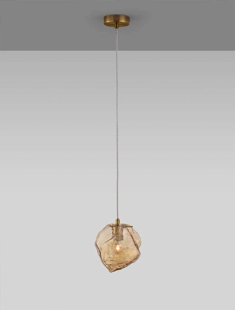 Odelle Pendelleuchte Ø 18cm Gold, Bernstein