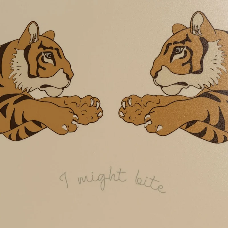 Reisekoffer mit Tiger