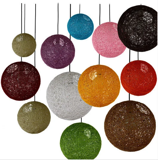 Euroselle Multicolored LED Pendant Ball Lights For Restaurant
