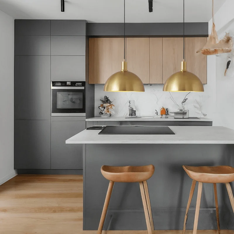 Vrimlo Brass Pendant Ceiling Light LED By Euroselle