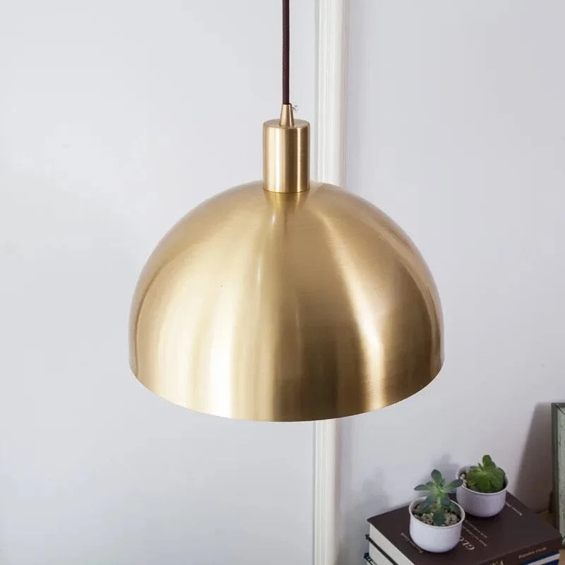Vrimlo Brass Pendant Ceiling Light LED By Euroselle