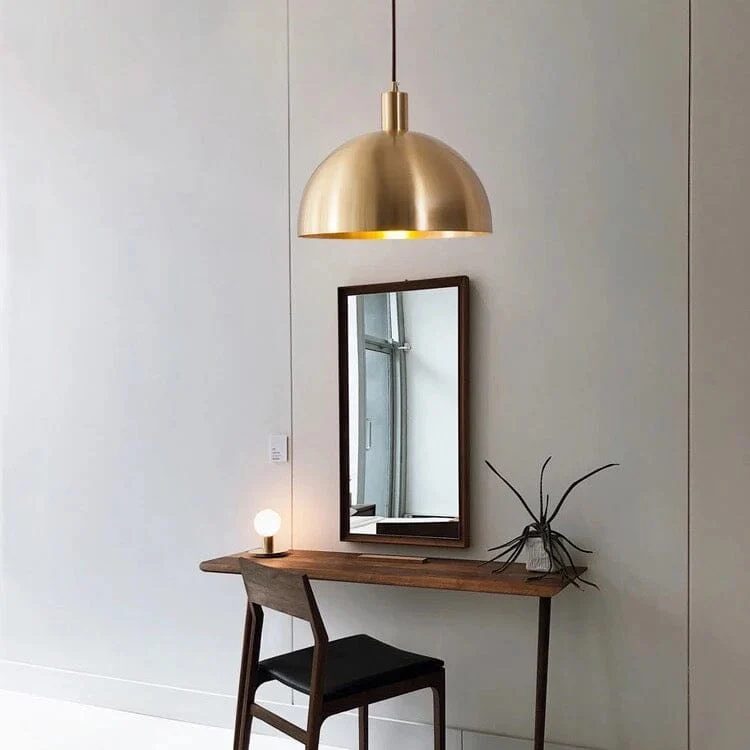 Vrimlo Brass Pendant Ceiling Light LED By Euroselle