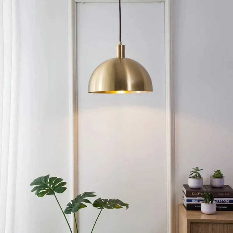 Vrimlo Brass Pendant Ceiling Light LED By Euroselle