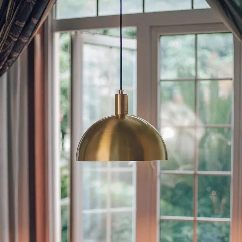 Vrimlo Brass Pendant Ceiling Light LED By Euroselle