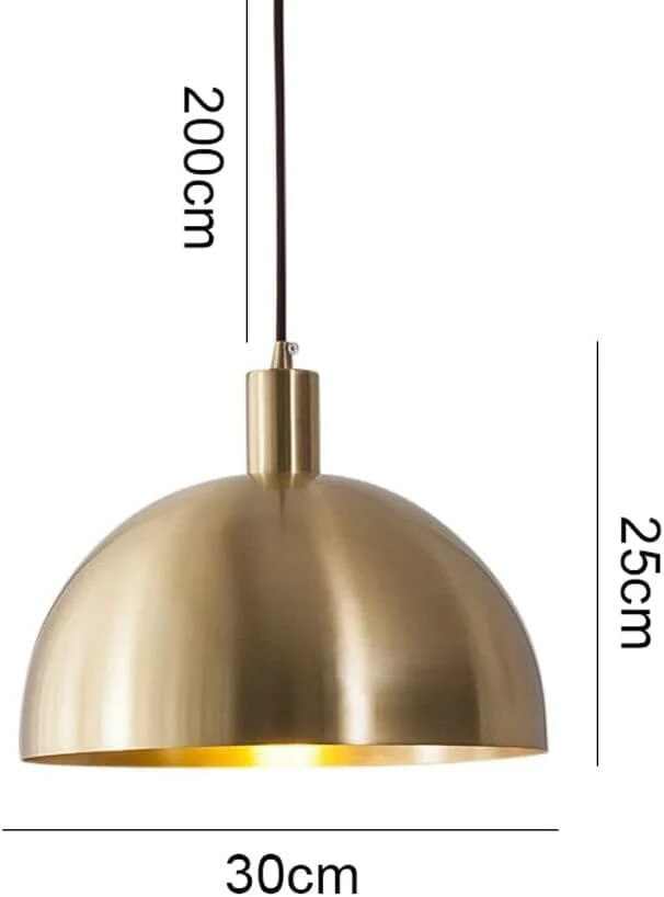Vrimlo Brass Pendant Ceiling Light LED By Euroselle