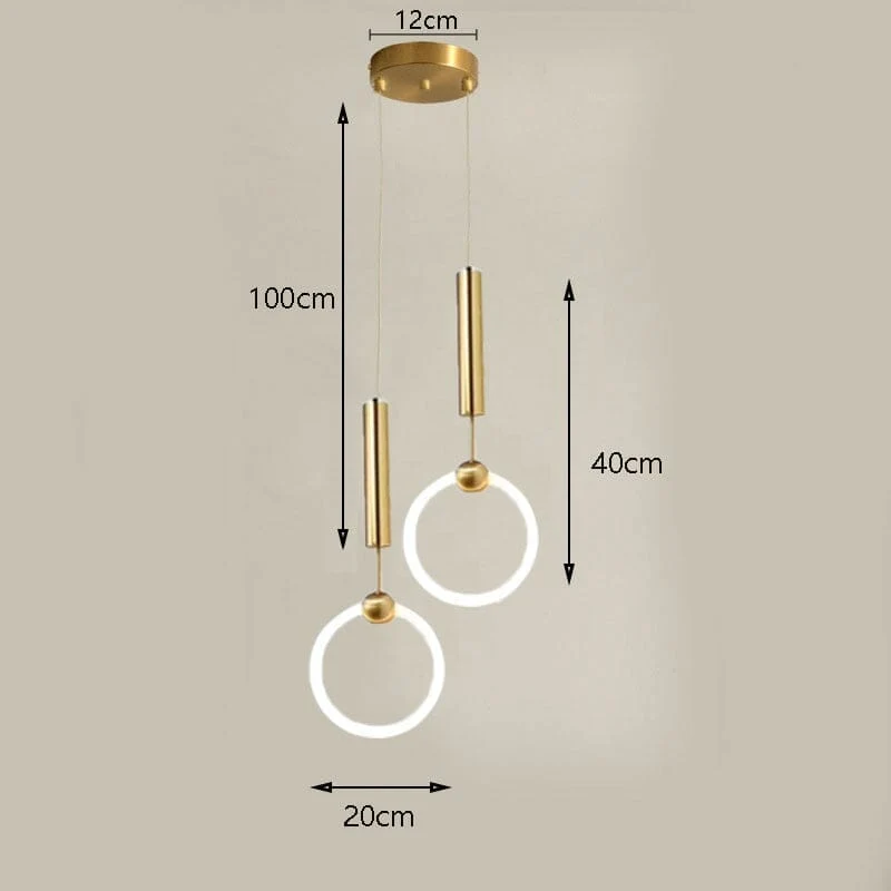 Euroselle Nordic Hoop LED Pendant Lamp For Modern Home Lighting