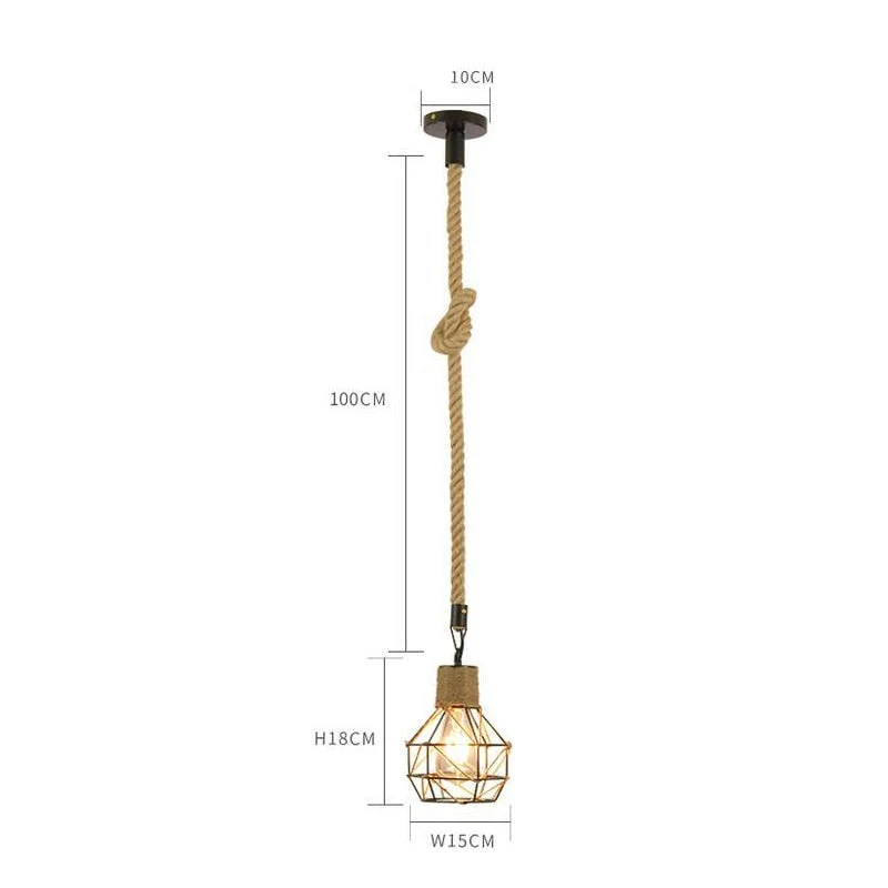 Rope Pendant Light By Euroselle Ceiling Light Fixture